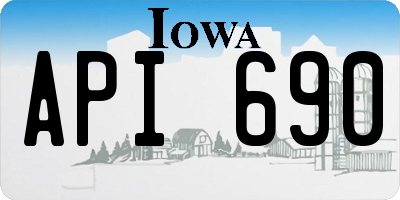 IA license plate API690