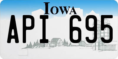 IA license plate API695