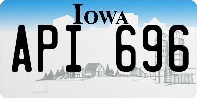 IA license plate API696