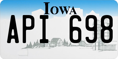IA license plate API698