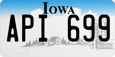 IA license plate API699