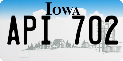 IA license plate API702