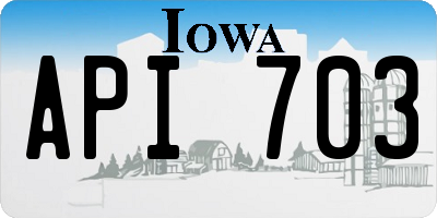 IA license plate API703