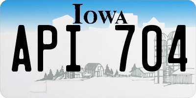 IA license plate API704