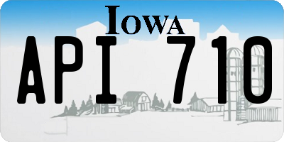 IA license plate API710