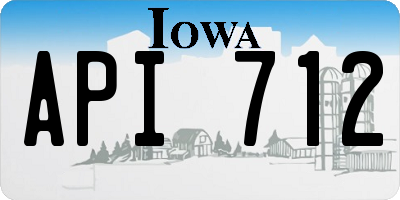 IA license plate API712