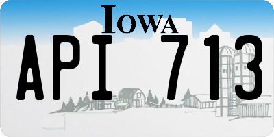 IA license plate API713