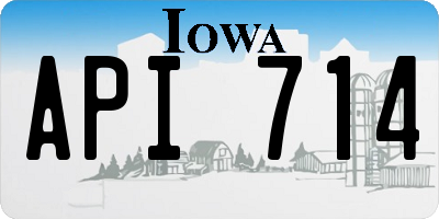 IA license plate API714