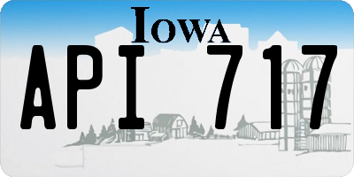 IA license plate API717