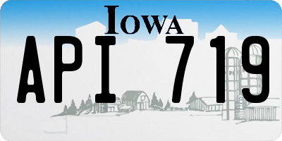 IA license plate API719