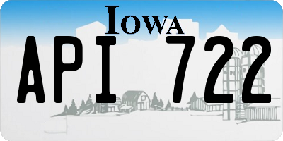 IA license plate API722
