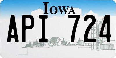 IA license plate API724