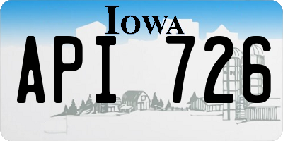IA license plate API726