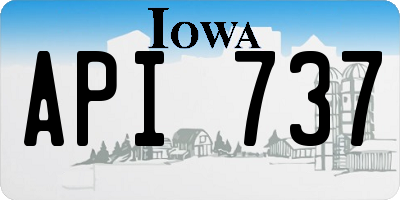 IA license plate API737