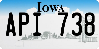 IA license plate API738
