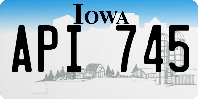 IA license plate API745