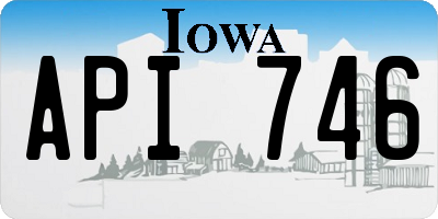 IA license plate API746