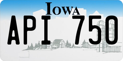IA license plate API750
