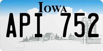 IA license plate API752
