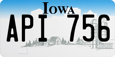 IA license plate API756
