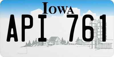 IA license plate API761