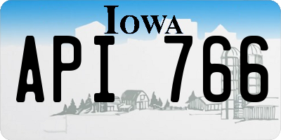 IA license plate API766