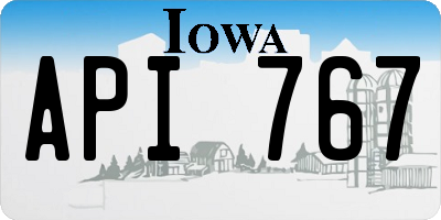 IA license plate API767