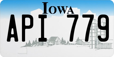 IA license plate API779
