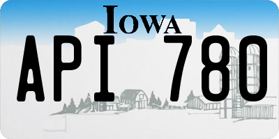 IA license plate API780