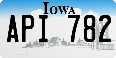 IA license plate API782