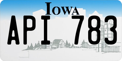 IA license plate API783