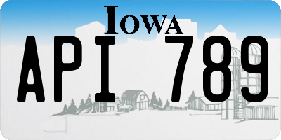 IA license plate API789