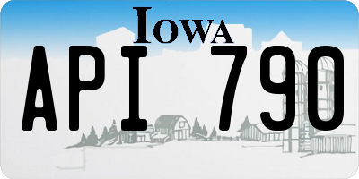 IA license plate API790
