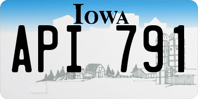 IA license plate API791
