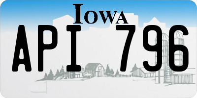 IA license plate API796