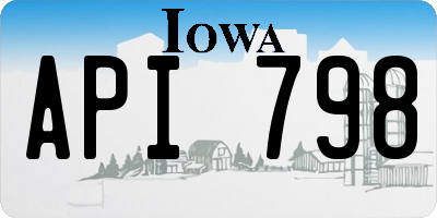 IA license plate API798