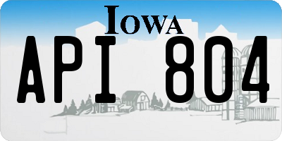 IA license plate API804