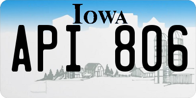 IA license plate API806