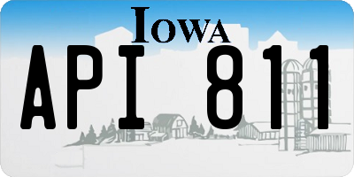 IA license plate API811