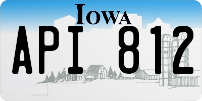 IA license plate API812