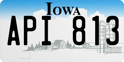 IA license plate API813