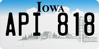 IA license plate API818