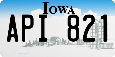 IA license plate API821