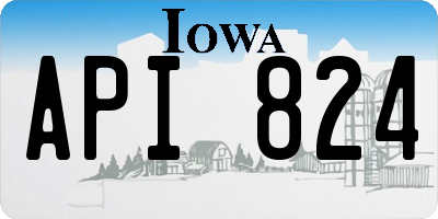 IA license plate API824