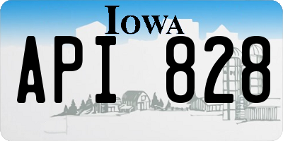 IA license plate API828