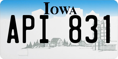 IA license plate API831