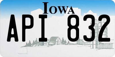 IA license plate API832