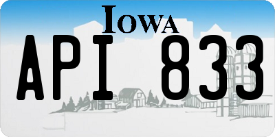 IA license plate API833