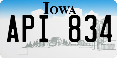 IA license plate API834