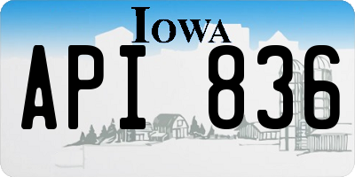 IA license plate API836